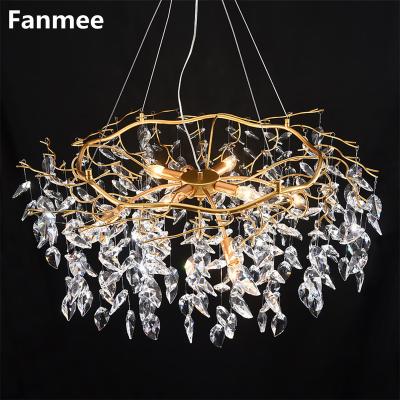 China Creative Indoor Lighting Crystal Modern Tassel Tree Branch LED Lamp Nordic Modern Decoration Chandeliers Lighting for Bedroom Living Room Dining Room for sale