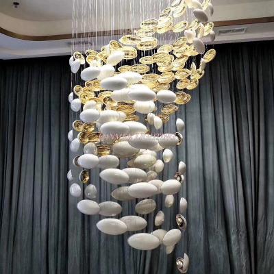 China Project Residential Lighting Engineering Lighting Hotel Lobby Large Crystal Chandelier Custom Made Lamp Hotel Lobby for sale