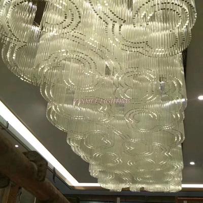 China Project Residential Lighting Engineering Lighting Hotel Lobby Large Crystal Chandelier Custom Made Lamp Hotel Lobby for sale