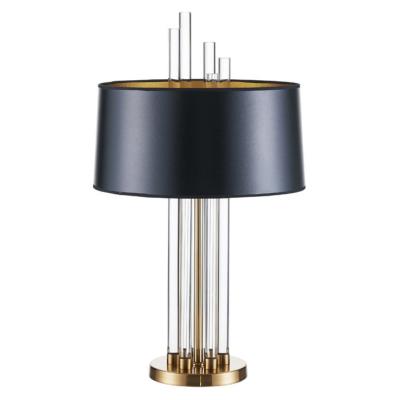 China Residential Modern Luxury Light Designer Room Bedside Table Lamp Living Room Bedside Fabric Glass Shade Home Lighting Fixtrues for sale