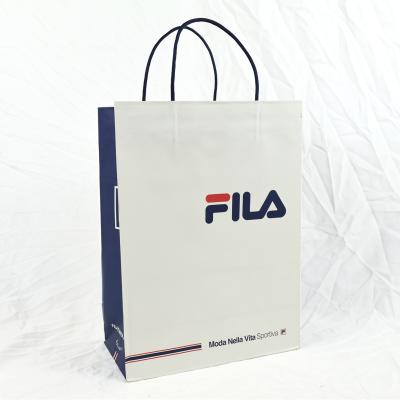 China Custom Recyclable Wholesale Custom High Quality White Logo Paper Sack Cheaper Paper Bags for sale