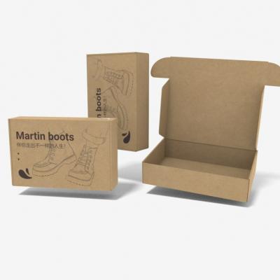 China Recyclable Custom Size Logo Corrugated Box For Martin Boots Underwear Box Gift Boxes for sale