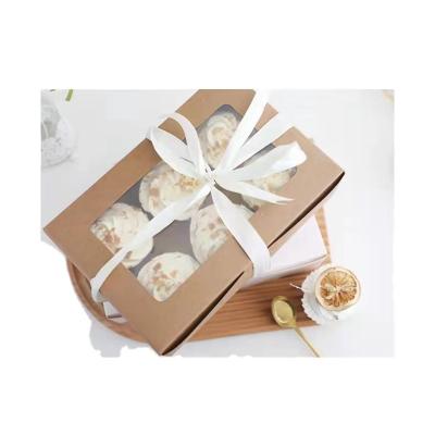 China Custom Printed Paper Packaging Recyclable White Cupcake Box Cake Box for sale