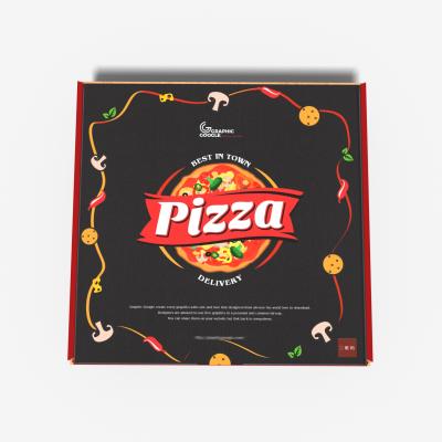 China Recyclable Pizza Logo Paper Pizza Boxes Custom Made High Quality for sale