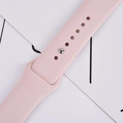 China Rubber For Apple Watch 6 5 Silicone Sport Strap Replacement Strap Wristband 44mm 38mm Silicone Watch Band For iWatch for sale