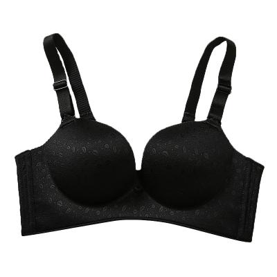 China Breathable Hot Selling Women Bra Gathering Black Comfortable Underwear For Sport for sale