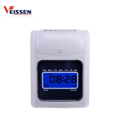 China Veissen Digital Punching Time Clock Time Recorder with Backlit LCD Display VS-TR28D for sale