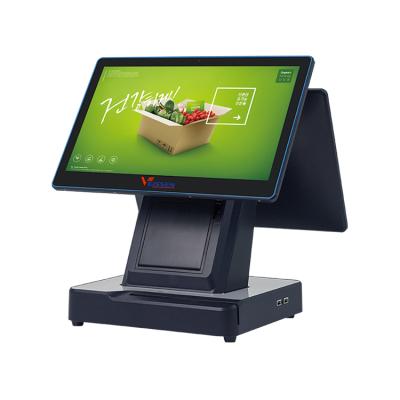 China High Quality Double Touch Screen Terminal POS Systems With Windows OS 15.6 Inch Screen for sale