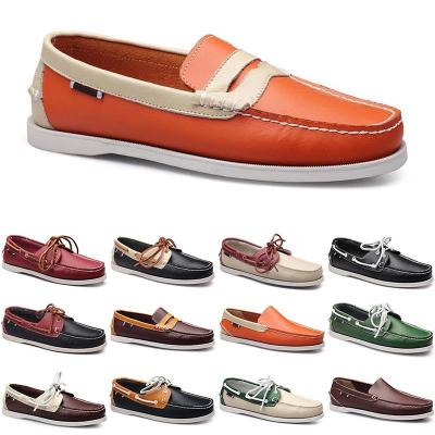 China Flat 2022 Spring Summer Mens Soft-Soled Business Casual Dress British Fashion Style British Fashion Soft Leather Stylish Running Shoes for sale