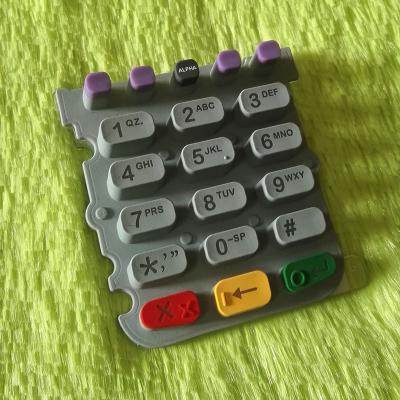 China Replace original one key keypad for verifone vx520 key 252-001-01-J for sale