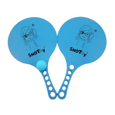 China Promotion Gifts Or Kids Toys Beach Racket Set Eco-Friendly Plastic Paddle With Ball for sale