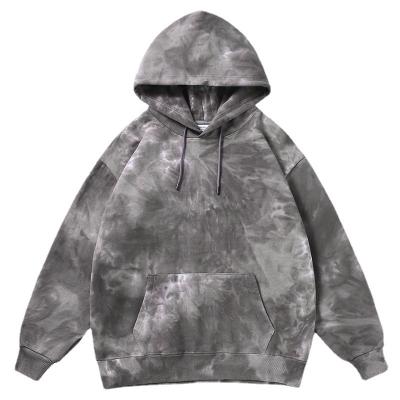 China High Quality Anti-Wrinkle OEM Tie Dye 420GSM French Terry Pull Over Tie Dye Hoodie for sale