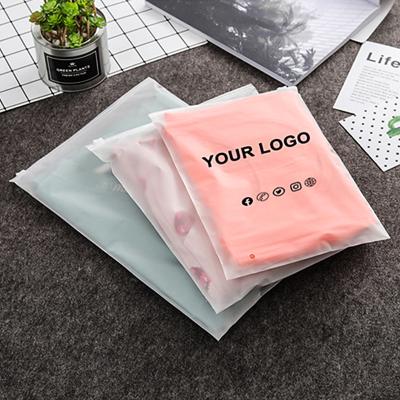 China Recyclable With Choking Warning Packaging Custom Logo Zipper Black Clothes Plastic T-shirt Bag for sale