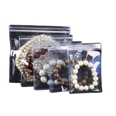 China Moisture Proof Self Sealing Plastic PVC Jewelry Zipper Lock Bags Thick Clear Ziplock Earrings Packaging Storage Bags for sale