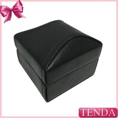 China Modern Customized Handmade White Black Red Velvet Leatherette Paper PU Leather Earring Ring Box for sale