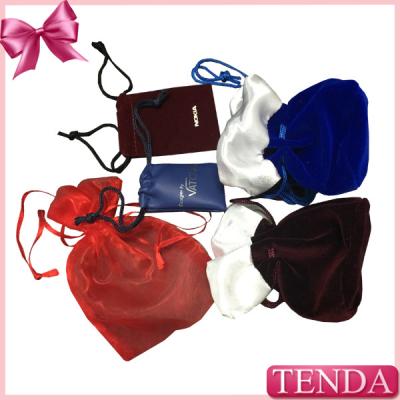 China Wholesale Leather Velvet Satin Flocking Suede Organza Linen Fabric Nylon Non-voven Drawstring Jewellery Jewelry Pouch for sale