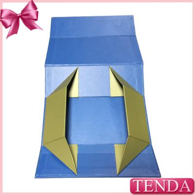 China Magnetic Closure Folded Foldable Folding Collasible Paper Box with Metal Magnets for sale