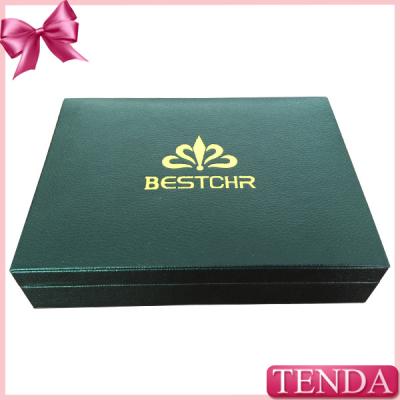 China Top Rated Best Custom Silver Golden Logo Wood Real Black Leather Packing Box with Velvet EVA Holder for sale