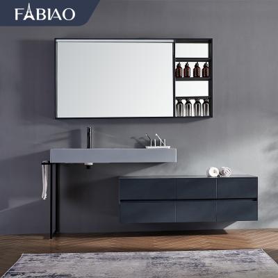 China Modern FABIAO Designs Modular Bathroom Vanity Bathroom Furniture PVC Bathroom Cabinet for sale