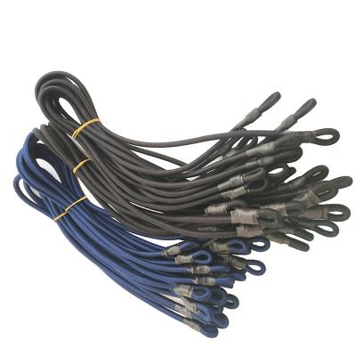 China Sports wholesale bungee cord black elastic with metal end for sale