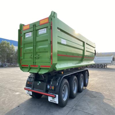 China Truck Trailer 3 Axle Heavy Cargo Transport Hydraulic Dump Trailer Tipper Dump Truck Hydraulic Cylinder Side Dumper Semi Trailer for sale