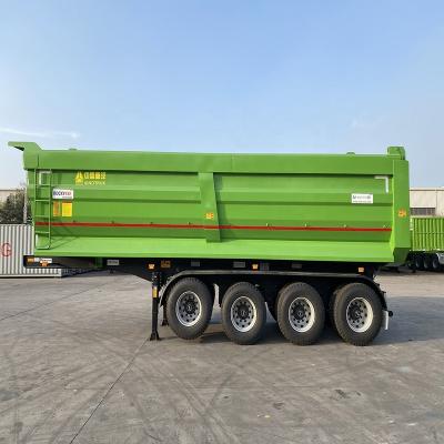 China Truck Trailer 4 3 Axles High Quality Dump Truck Cargo Transport Truck Hydraulic Lifting Side Tipper Trailers Dump Semi-Trailer for sale