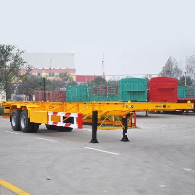 China Truck Trailer Heavy Duty Trailer Three Axles 4 Axle 20 40 Container Skeletal Chassis Truck Trailer Skeleton Semitrailer for sale