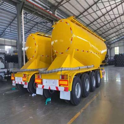 China Truck Trailer Special Transportation 45cbm 3axles Carbon Steel Powder Material Transport Bulker Cement Tanker Trailer Bulk Tank Semi Trailer for sale