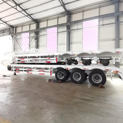 China Truck Trailer Heavy Duty Cargo Truck Container Transport Gooseneck Low Loader Excavator Truck Trailers Lowbed Semi Trailer for sale