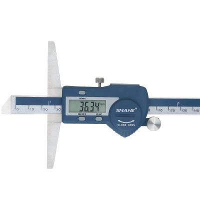 China SHAHE 0-300 mm Digital Depth Gauge Digital Depth Gauge Stainless Steel Vernier Caliper 5113-300 for sale