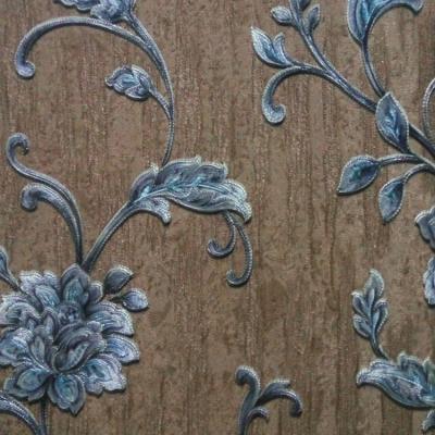 China Beautiful Modern 1.06m Width Flower Damask Wallpaper China Supplier For Home Decor for sale