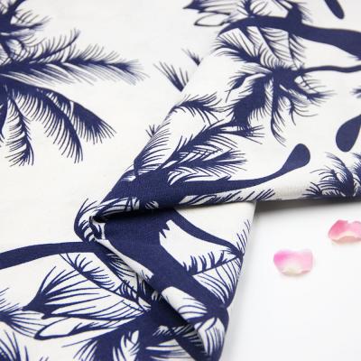 China Anti Pill Squishy Coconut Tree Canvas Digital Printing Fabric For Blouse for sale