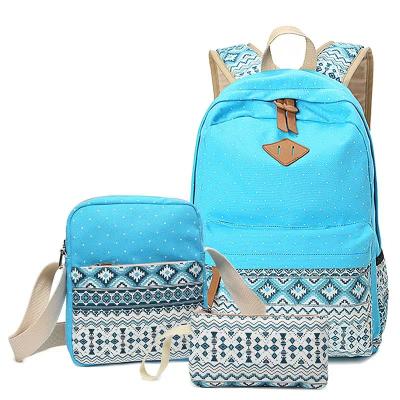 China 3Pcs Anti-theft Rolling Backpack For Girls With Lunch Bag Pencil Case School Bags Rolled Unicorn Rolling Backpack for sale