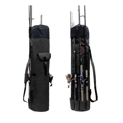 China Easy Clean Outdoor Waterproof Storage Oxford Cloth Hanging Fly Rod Fishing Bag Carrying Fishing Tackle for sale