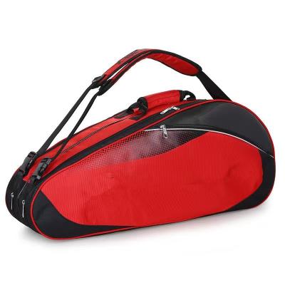 China Wholesale Custom Polyester Large Capacity Racket Tennis Squash Badminton Portable Tote Bag With Shoes Compartment for sale