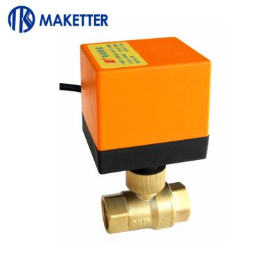 China General 3 Way Stainless Steel Trigger Ball Valve Brass Electric Valve MKD-15N 20N 12vac 24vac 110vac 220vac for sale