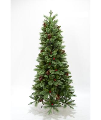 China Quality Assurance PE PVC Stocked Customized Artificial Lighted Ornament Christmas Tree for sale