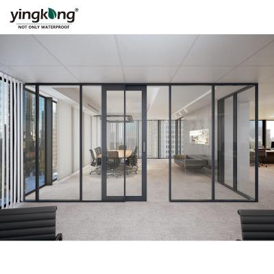 China Yingkang Modern Hot Sale Aluminum Sectional Design Interior Glass Sliding Door Price for sale