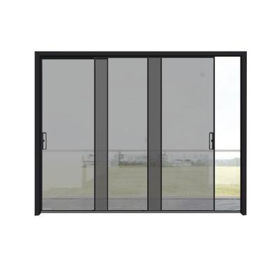 China Modern Interior Frameless Aluminum Sliding Doors Glass Door With Handle for sale