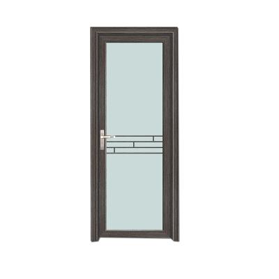 China Modern Aluminum Frame Bathroom Profile Yingkang Swing Door Kitchen Toilet Interior Glass Door Price for sale