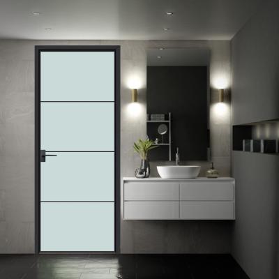 China Chinese Supplier Yingkang Fire Protection Aluminum Alloy Frame Interior Glass Door Swing Bathroom Glass Door for sale