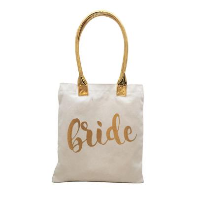 China 100% Eco-Friendly Customizable Gold Canvas Cotton Bags Eco-Friendly for sale