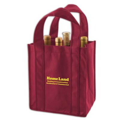 China Who respects the environment; Recyclable; Custom Logo Reusable Non Woven Wine Reusable Bags Bottle 6 for sale