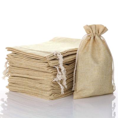 China Wholesale Custom Canvas Natural Small Drawstring Pouch Gift Shopping Drawstring Coffee Jute Sack Bag for sale