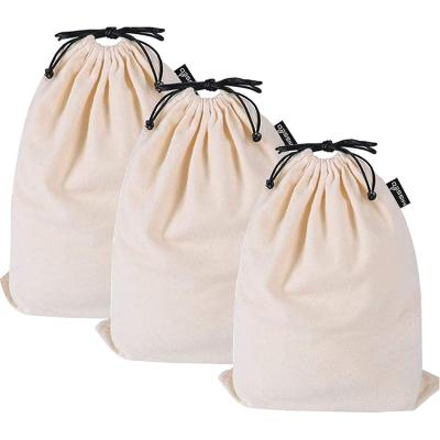 China Biodegradable; Reusable; Breathable; Eco Canvas Cotton Drawstring Bag Washable Custom Small Drawstring Bag for sale