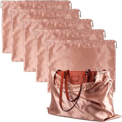 China Soft Satin Dust Cover Storage Bags Custom Luxury Silk Dust Bags For Handbags Shoes for sale