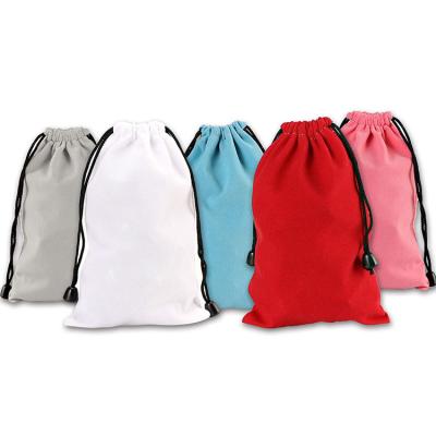 China Recyclable Custom Drawstring Pouch Pouch Velvet Drawstring Bags for sale