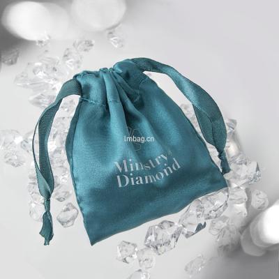 China Breathable Small Satin Pouch Bag For Jewelry Silk Pouch With Logo for sale