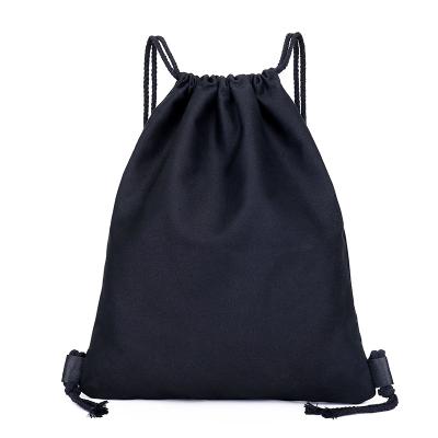 China Cotton Suction String Bag Customized Single Black Cotton Suction String Bag for sale