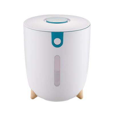 China Hot Selling Viable Push To Open Type Cereal Dispenser Grain 10kg Plastic Airtight Storage Container Rice Dispenser for sale